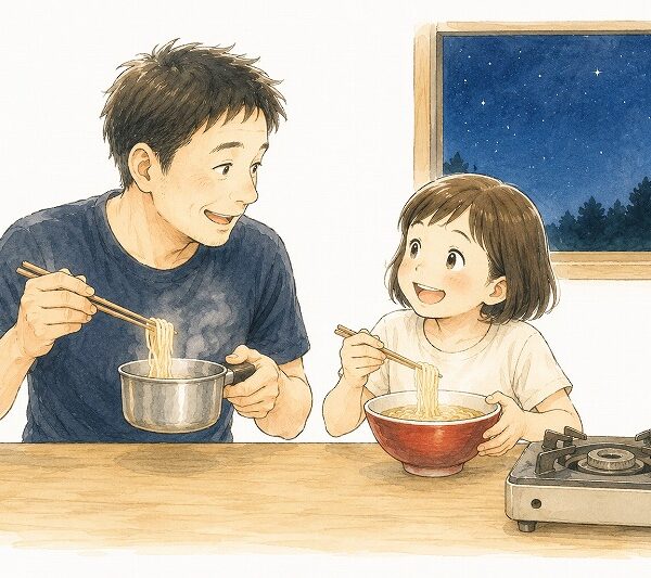 父と工房に泊まって、チャルメラを食べた思い出。｜工房鈴蘭の記録 #9
